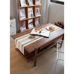chemin table rustique motif géométrique pompons colorés tissage coton polyester farmhouse decoration