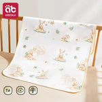 drap bébé panda imprimé doux blanc vert noir orange rose bleu floral