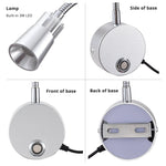 lampe murale led gooseneck réglable argentée moderne interrupteur tactile usb