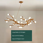 suspension lumineuse moderne branchies naturelles boules translucides marron clair blanc