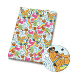 serviette table coton motif dessin animé personnages disney Noël textile maison enfant bleu