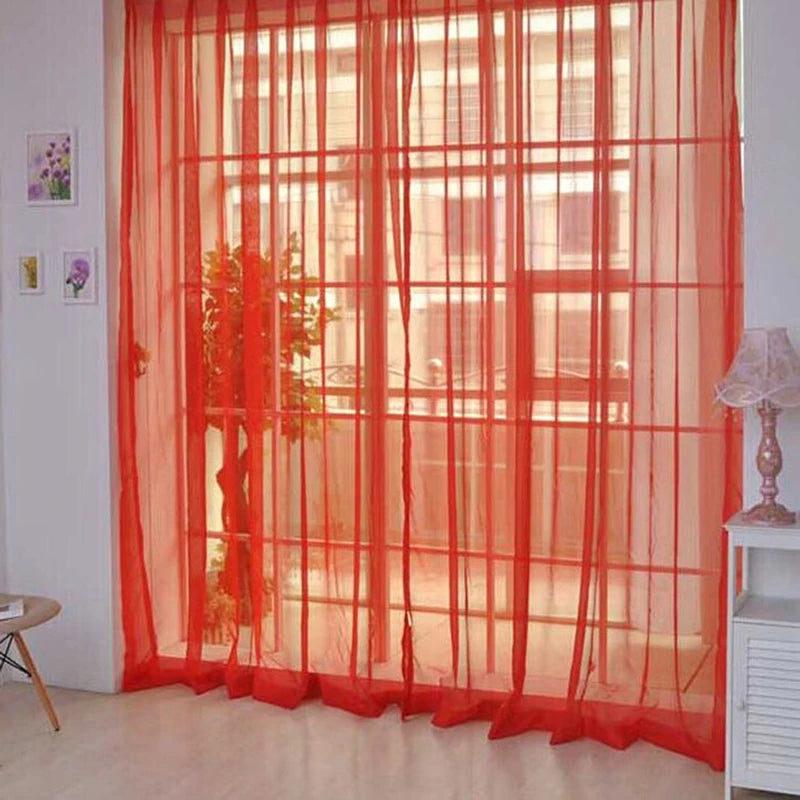 rideaux voilage couleurs variées franges verticales moderne tissu fluide translucent