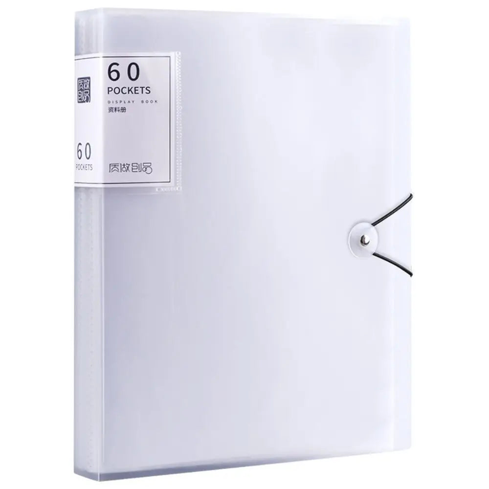 classeur pochettes porte documents plastique poignée étiquette dossiers a4