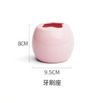 ensemble accessoires salle bain porcelaine moderne distributeur savon gobelet porte brosse dents