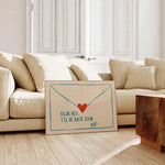 impression toile moderne lettre cœur humour décoration chambre opaque sans cadre graphique minimaliste