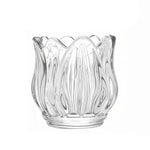 support bougie tulipe moderne rose rouge vert transparentDecoration élégante maison mariage