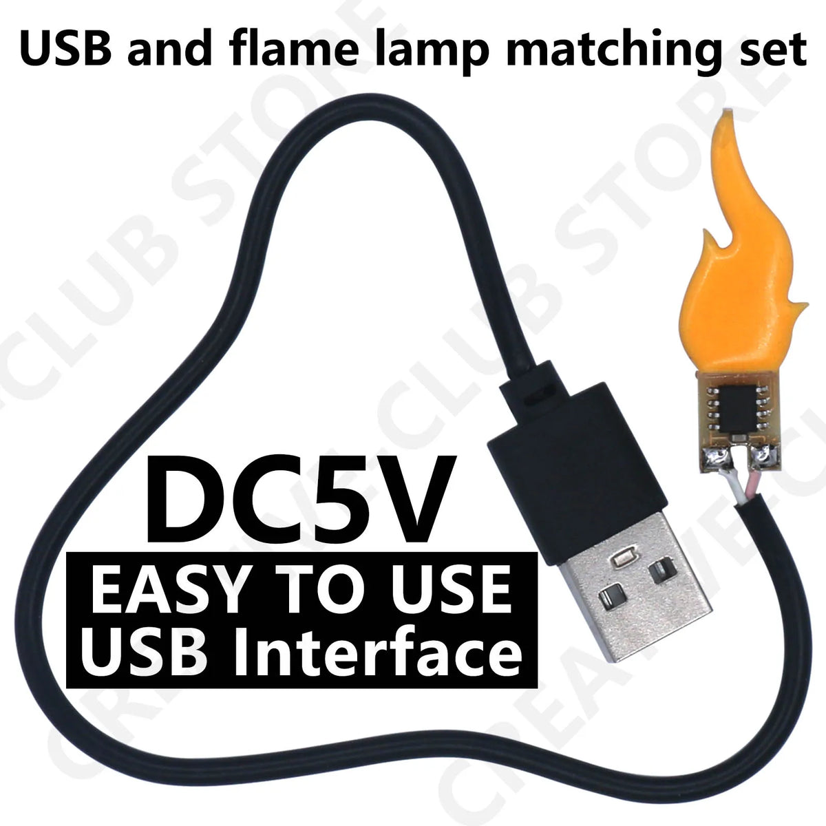 lampe led effet flamme câble usb décoration simulateur bougie parti restaurant festive