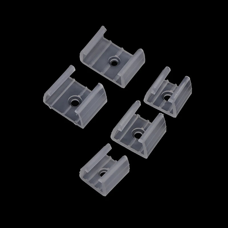 clips fixation transparent modernes vis led bande fibres 10mm 12mm 14mm 17mm 20mm