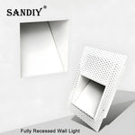 applique murale led encastrée détecteur mouvement blanc moderne éclairage escalier couloir cuisine intérieur