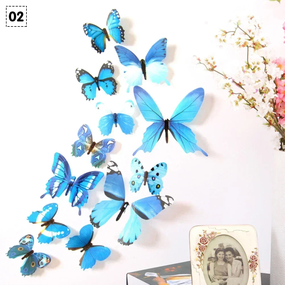 décoration murale papillons 3d autocollants différents minimaliste maison chambre enfants