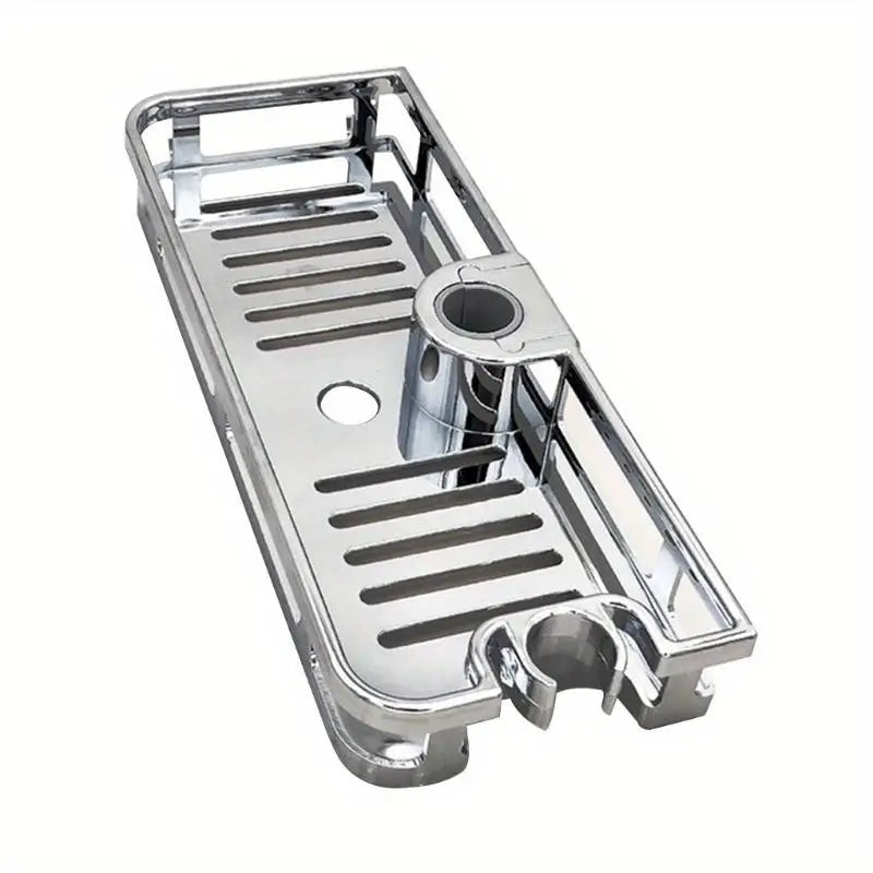 porte savon mural chrome moderne réutilisable deux compartiments lisses fixations ab