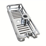 porte savon mural chrome moderne réutilisable deux compartiments lisses fixations ab