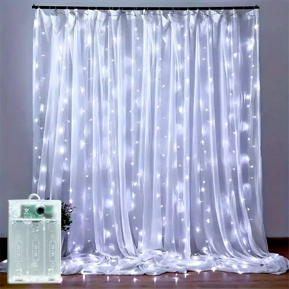 guirlande lumineuse led blanc moderne 3m 3m 300 led points lumineux auto batterie non