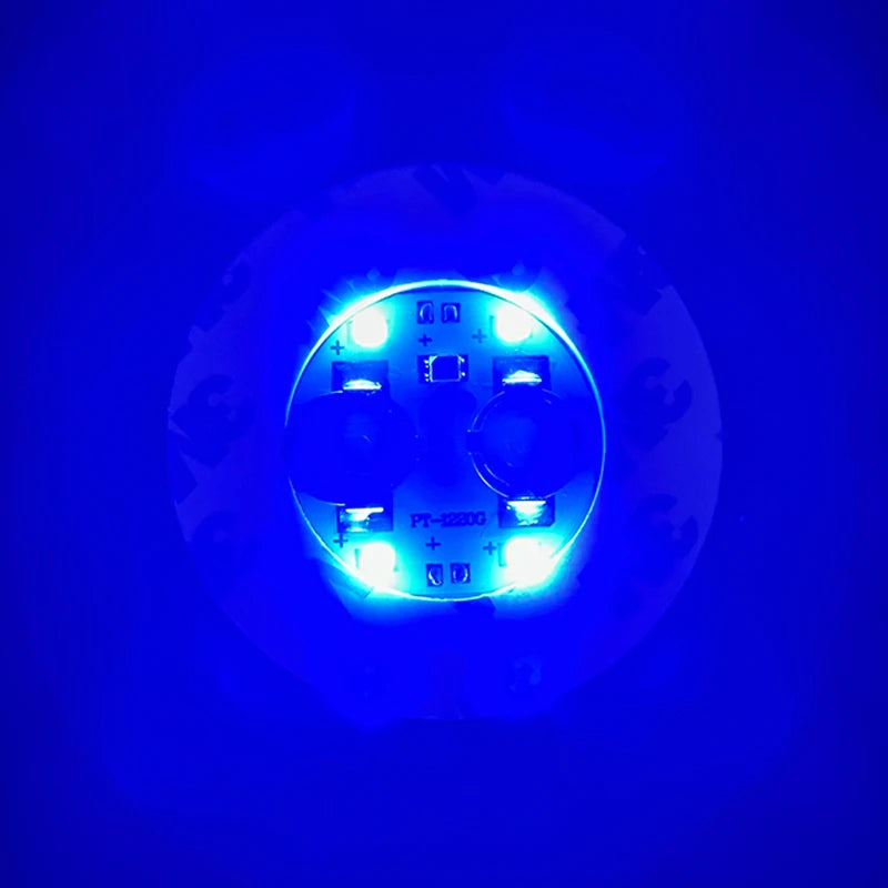 mini lampes led multicolores adhésives modernes rouges vertes bleues diodes circulaires festive minimaliste