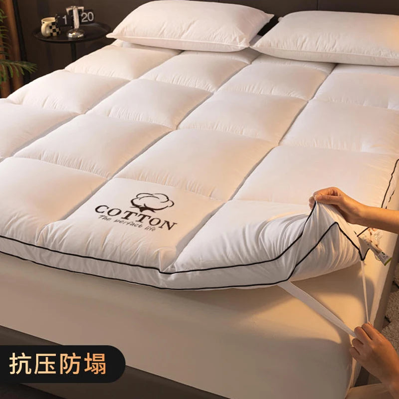 matelas blanc plissé moderne lit simple double chambre étudiant maison confort épais épais
