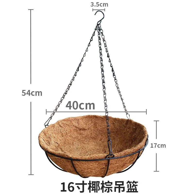 pots fleurs suspendus coir noir marron chaînes métalliques moderne minimaliste jardinintérieur