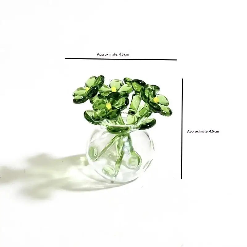 bouquet fleurs artificielles verre transparent jaune blanc rose bleu violet moderne minimaliste