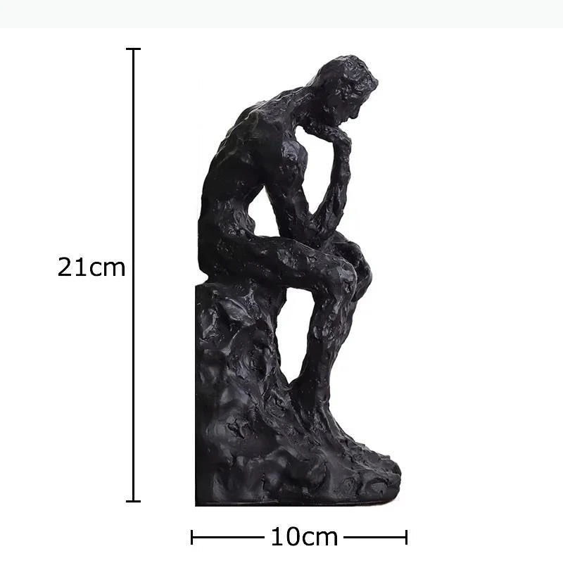 statue livre sculptée moderne noir blanche décor pensé matière organique gens
