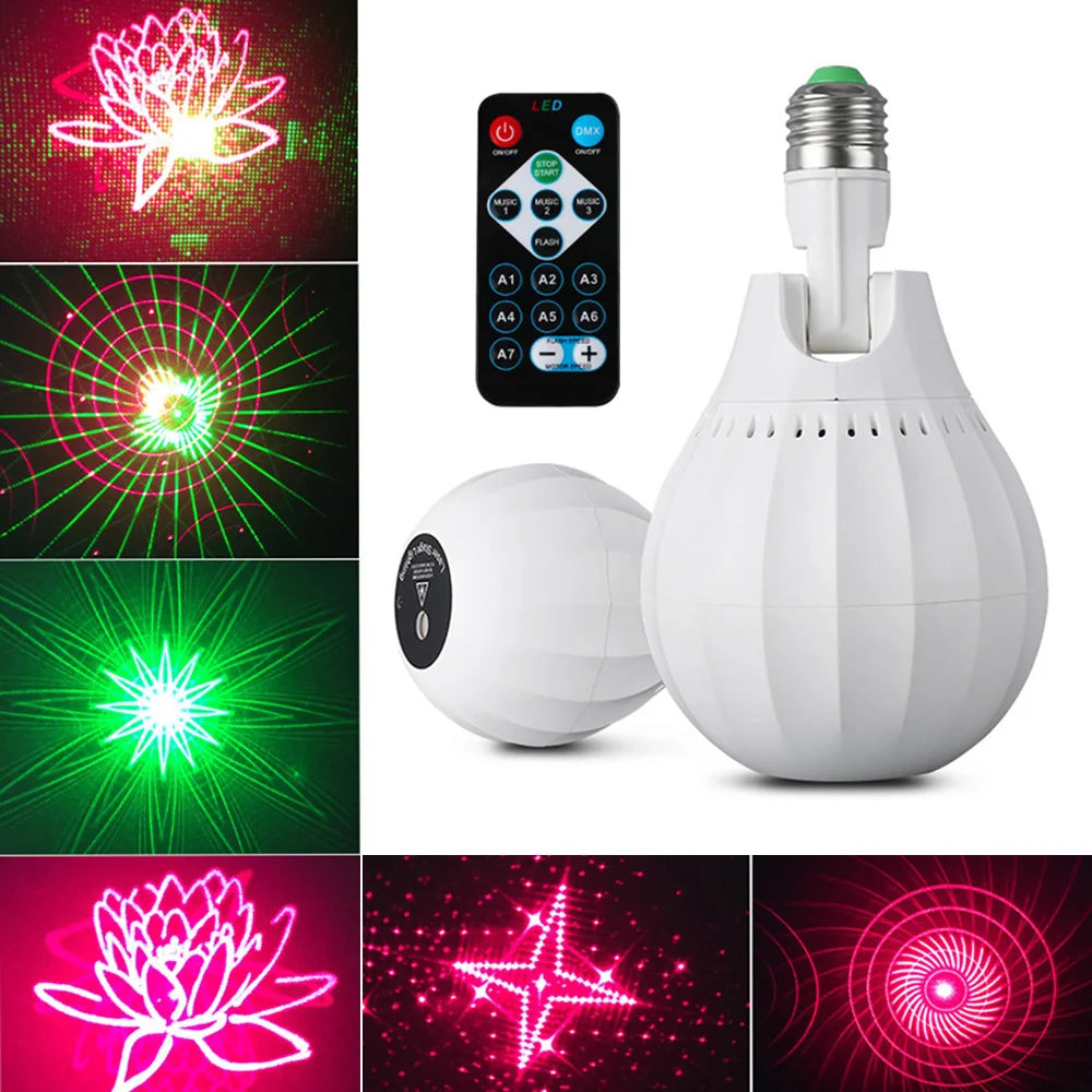 lampe led projecteur laser effet lumineux rayures verticales moderne télécommande éclairage dynamique blanc fixe