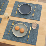 serviettes table lin classiques opaques beige gris noir vert rose bleu respectueuses l'environnement
