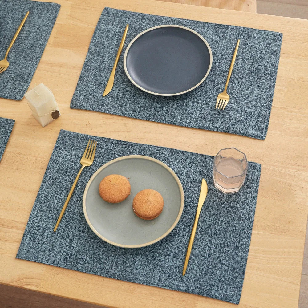 serviettes table lin classiques opaques beige gris noir vert rose bleu respectueuses l'environnement