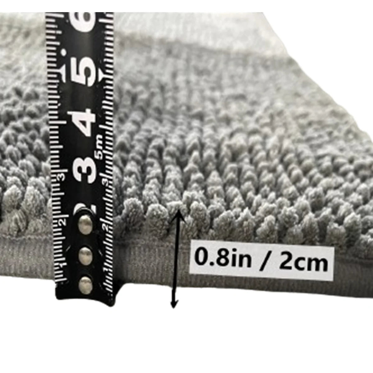 tapis moderne gris beige épais boules coton doux absorbant antidérapant intérieur porte salon