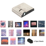 projecteur led rectangle noir lentille centrale moderne veilleuse atmosphères projection étoiles planètes chambre enfants