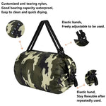 sac sport pliable noir bleu marine camouflage rayures horizontales élastiques poignées détachables modulaire durable
