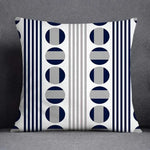 taies d'oreiller géométriques polyester bleu gris moderne maison 45x45cm non toxique respectueux environnement