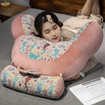 oreiller lecture coussin mousse mémoire forme polyester coton chats ours animaux motifs moderne