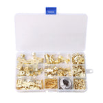 accessoires fixation murale moderne doré vis anneaux crochets zigzag dring filament métal