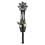 support plante suspendu macramé géométrique noir artisanal moderneintérieur décoration salon balcony