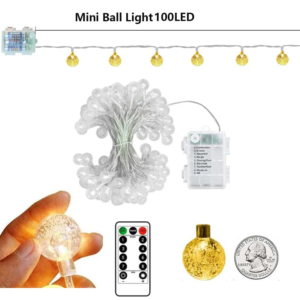 guirlande lumineuse boules translucides blanc chaud multicolore modes télécommande extérieur moderne