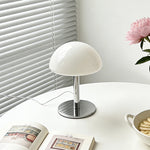 lampe poser moderne jaune blanc contemporain interrupteur tactile verre fer alimentation usb