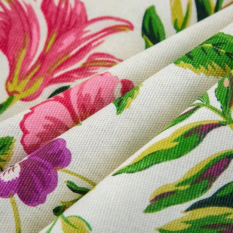 tissu toile coton imprimé floral motifs traditionnels multicolores bricolage 100cmX240cm résistant déchirure