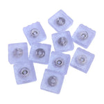 boutons modernes violet géométriques semi transparents 18mm 22mm 25mm 30mm