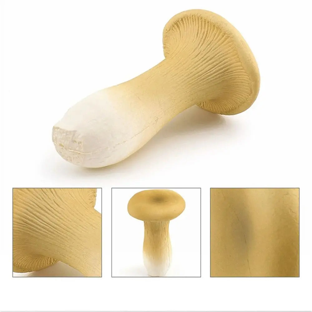 champignons décoratifs résine marron rouge lisses réels jardin decoration pointillés adultes