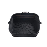 plateau silicone air fryer poignées côtés frites nervures surface intérieure utilitaire gris foncé