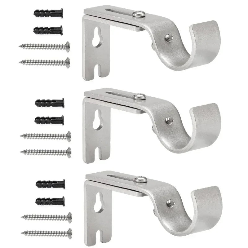 supports rideau moderne argenté vis barre rideau plat lisse coton métal aluminium supports 16