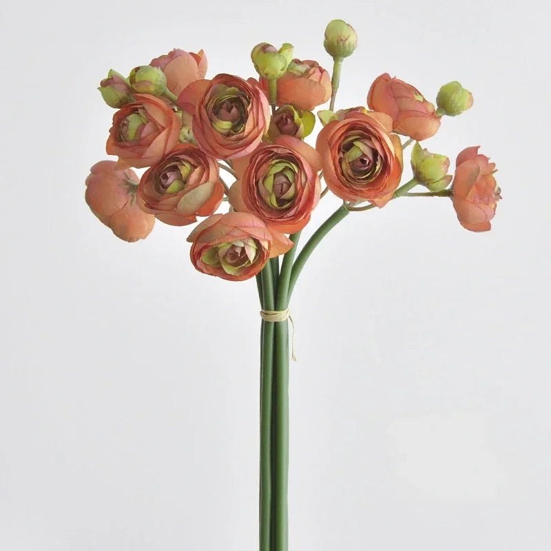 bouquet fleurs artificielles roses blanches vertes oranges intérieur moderne élégant anniversaire mariage
