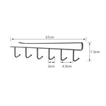 porte serviettes moderne fixé clips support verres transparent noir blanc multifonction métal