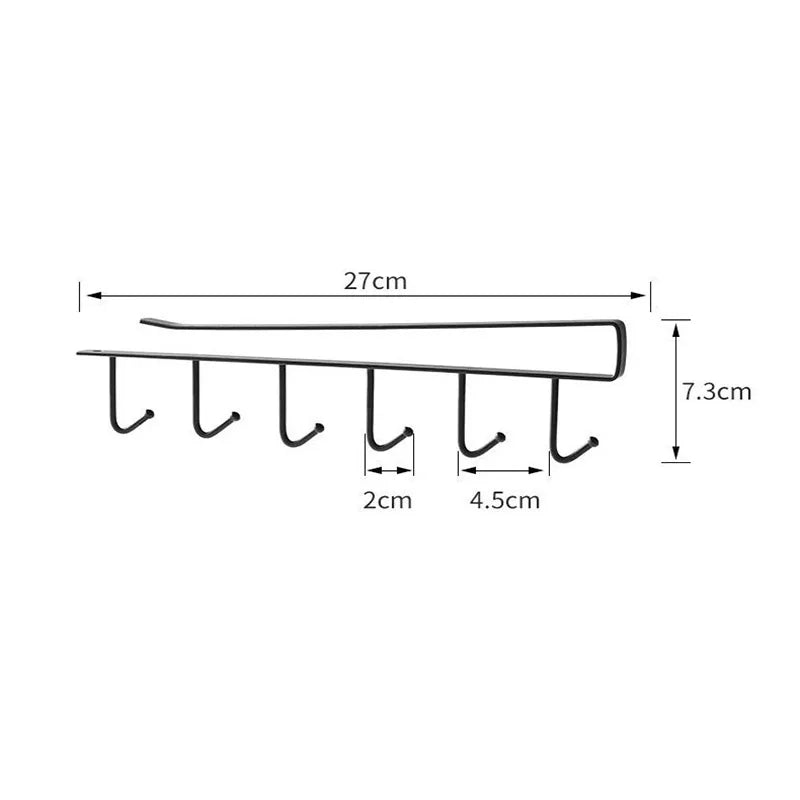 porte serviettes moderne fixé clips support verres transparent noir blanc multifonction métal