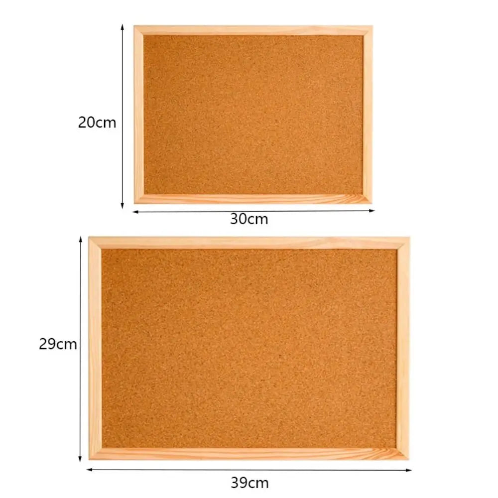 panneau affichage liège cadre bois couleur beige claire minimaliste décoratif trou accroche photo note
