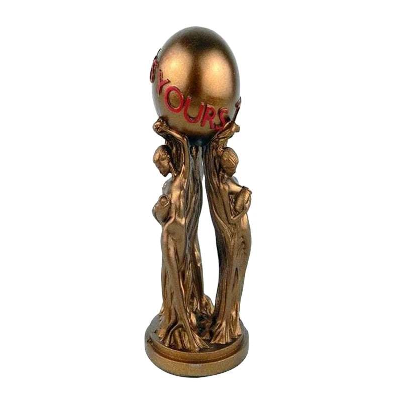 statue décorative résine bronze rouge figurines féminines globe art déco classement