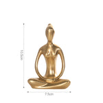 statues yoga pose or moderne minimaliste collection noël décoration intérieure gift brillant