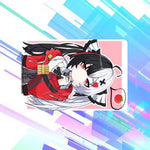 adhésif décoratif cartes bancaires dessin animé personnages motifs waterproof réutilisable noir blanc rouge gris