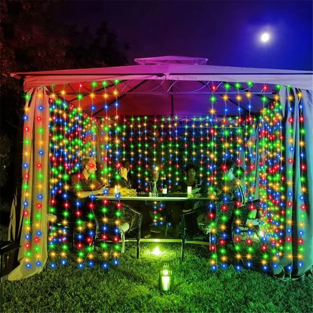 guirlande lumineuse led multicolore étoiles scintillement blanc moderne décoration mariage chambre ramadanextérieur