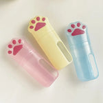 porte brosses dents tubes dentifrice motifs chats rose bleu beige adorable mignon enfantin translucent