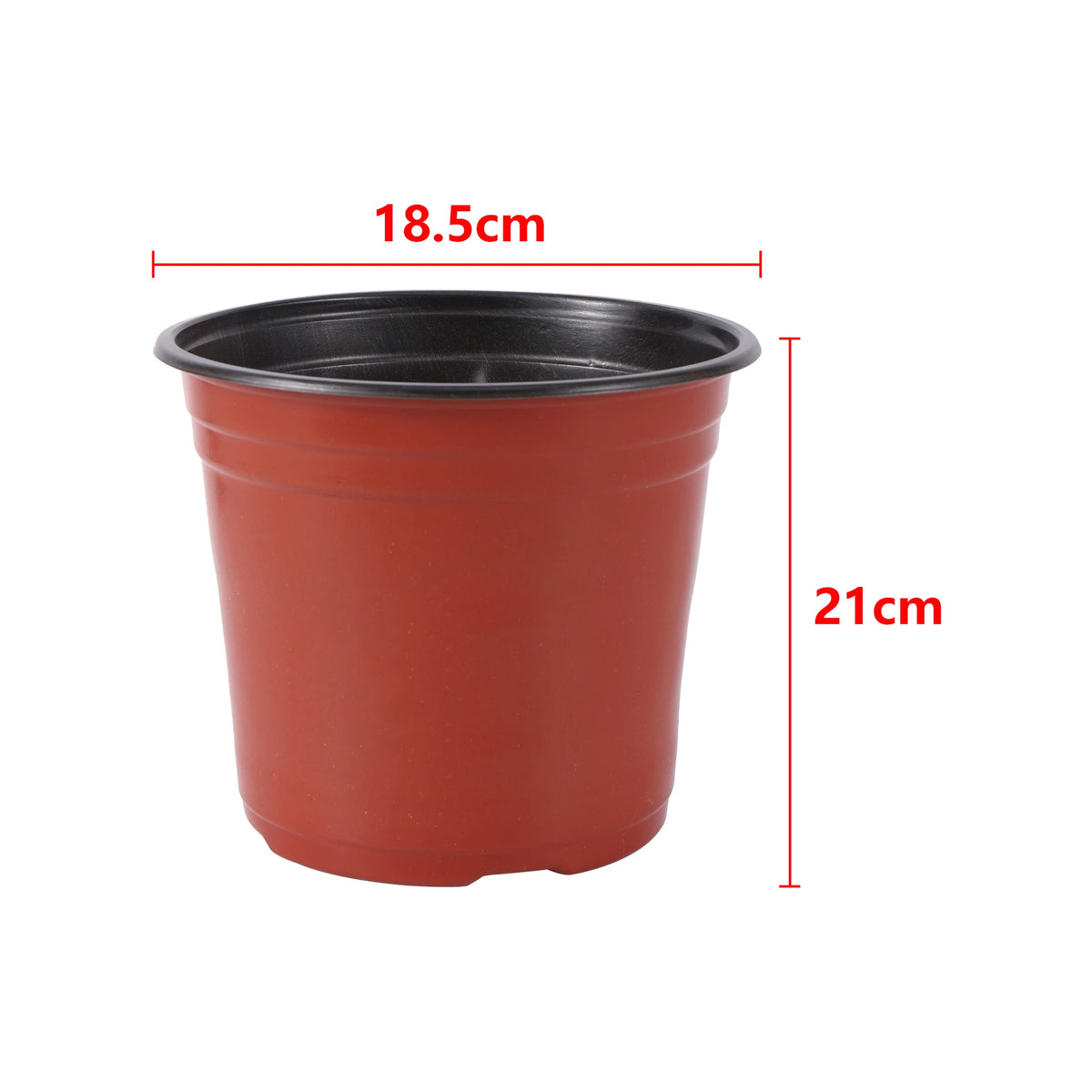 pots plantes modernes plastique rouge noir drainage 9x10cm 22x24cm
