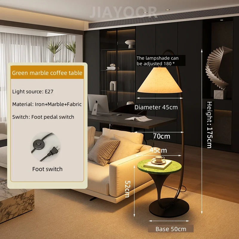 lampe sol moderne bois fer noir beige conique opaques led vde